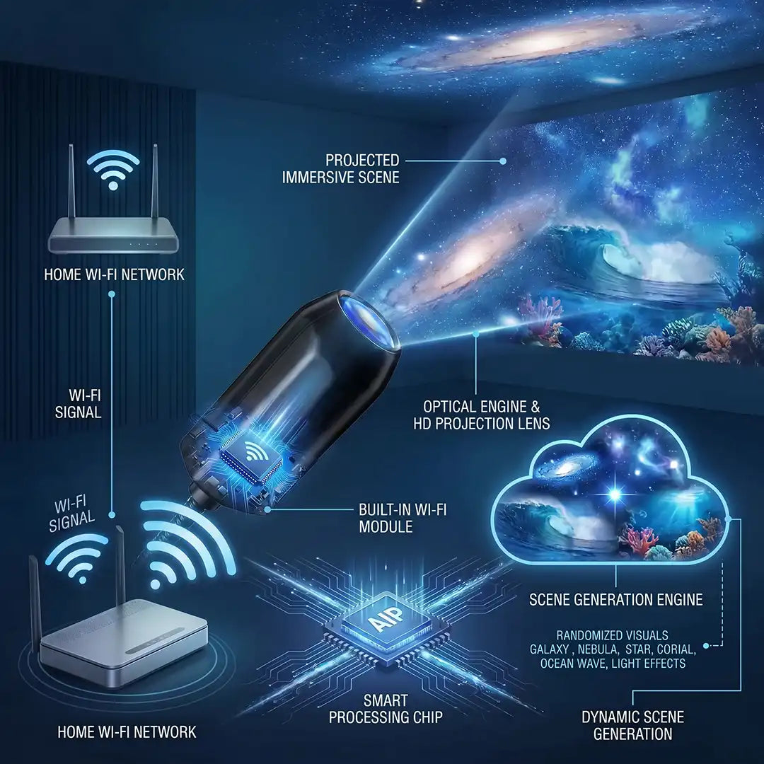 Billhol® 🇺🇸 Night Light Projector 🛒 - Smart Holographic Star Projector ✈️